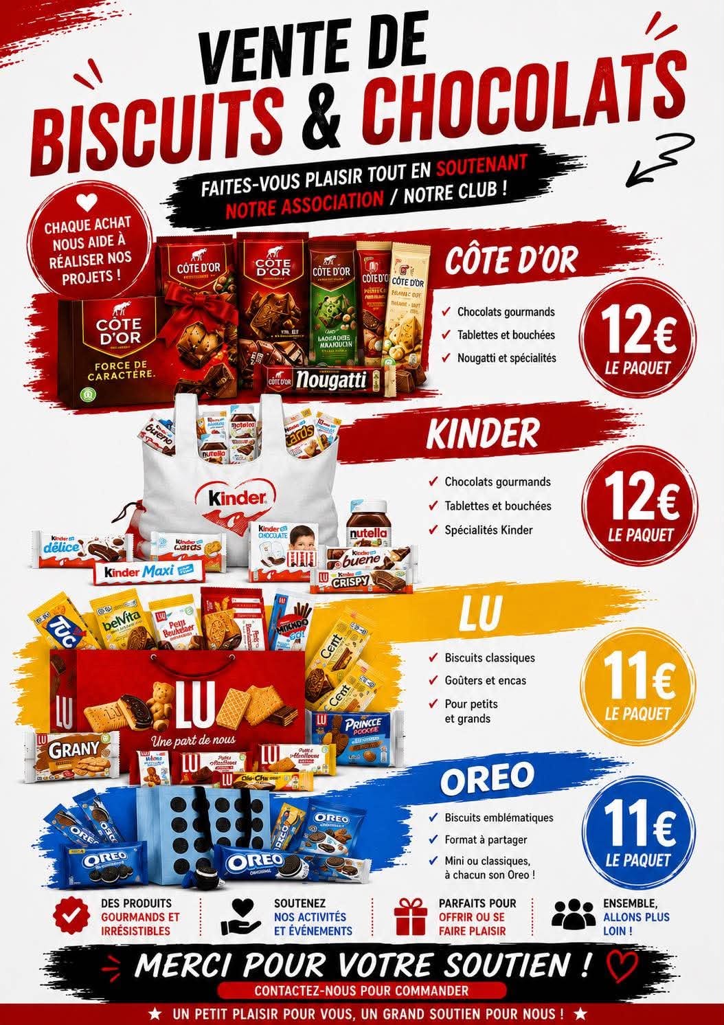 Vente de Biscuits & Chocolats